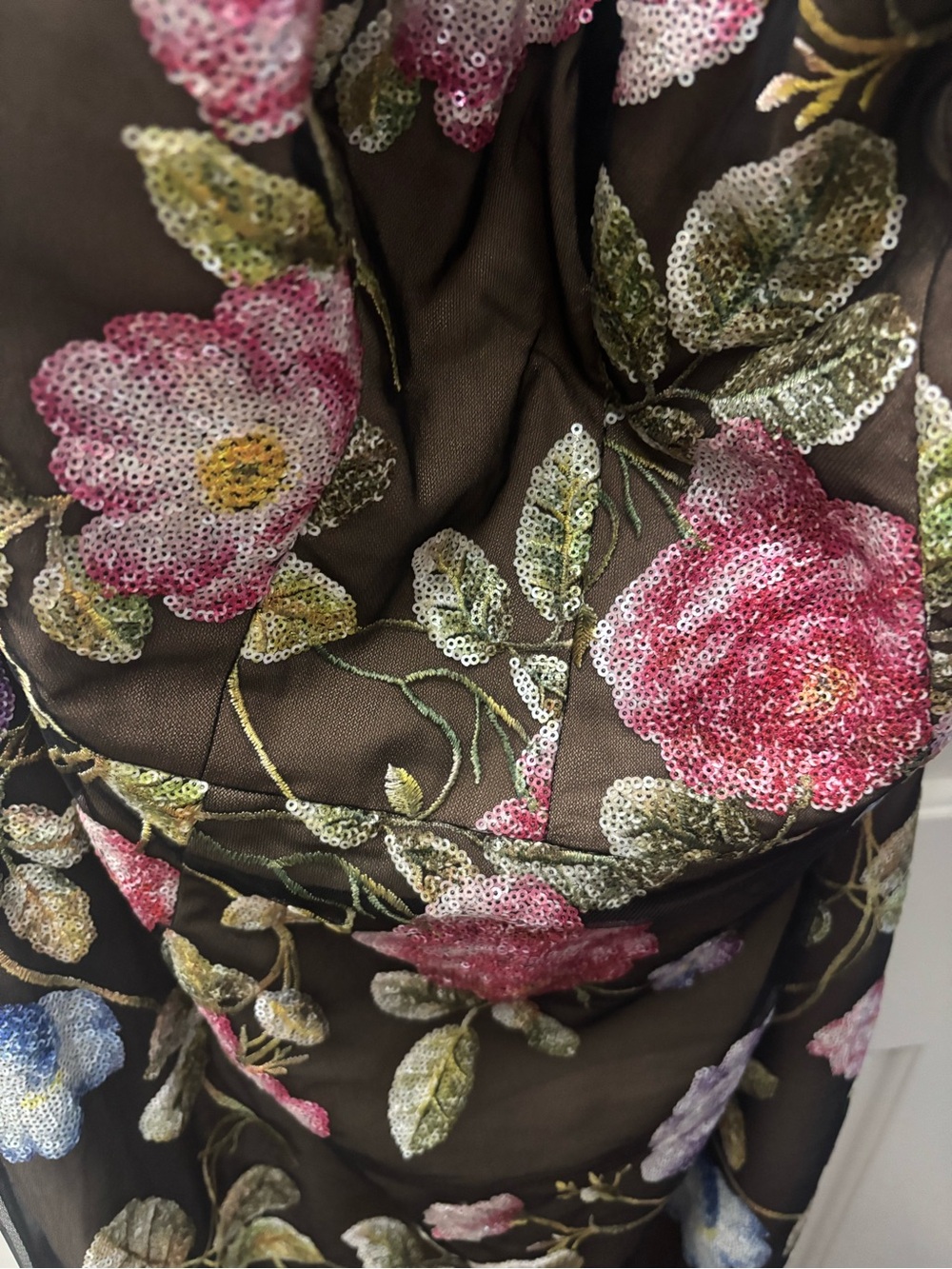 Dress the Population - Fernanda Embroidered Floral Strapless Gown - Picture 7 of 7